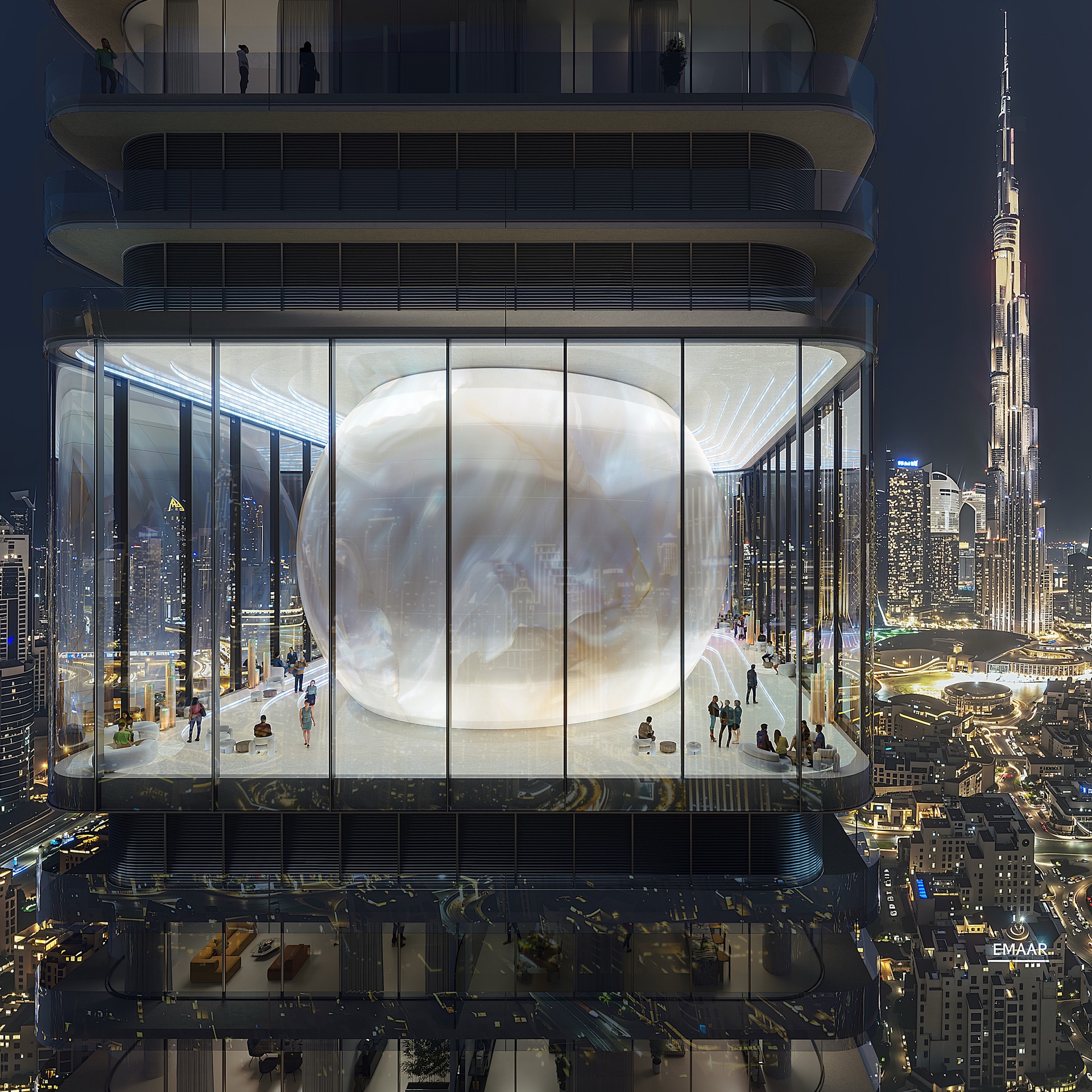 Inaura Sky Lounge with Burj Khalifa views